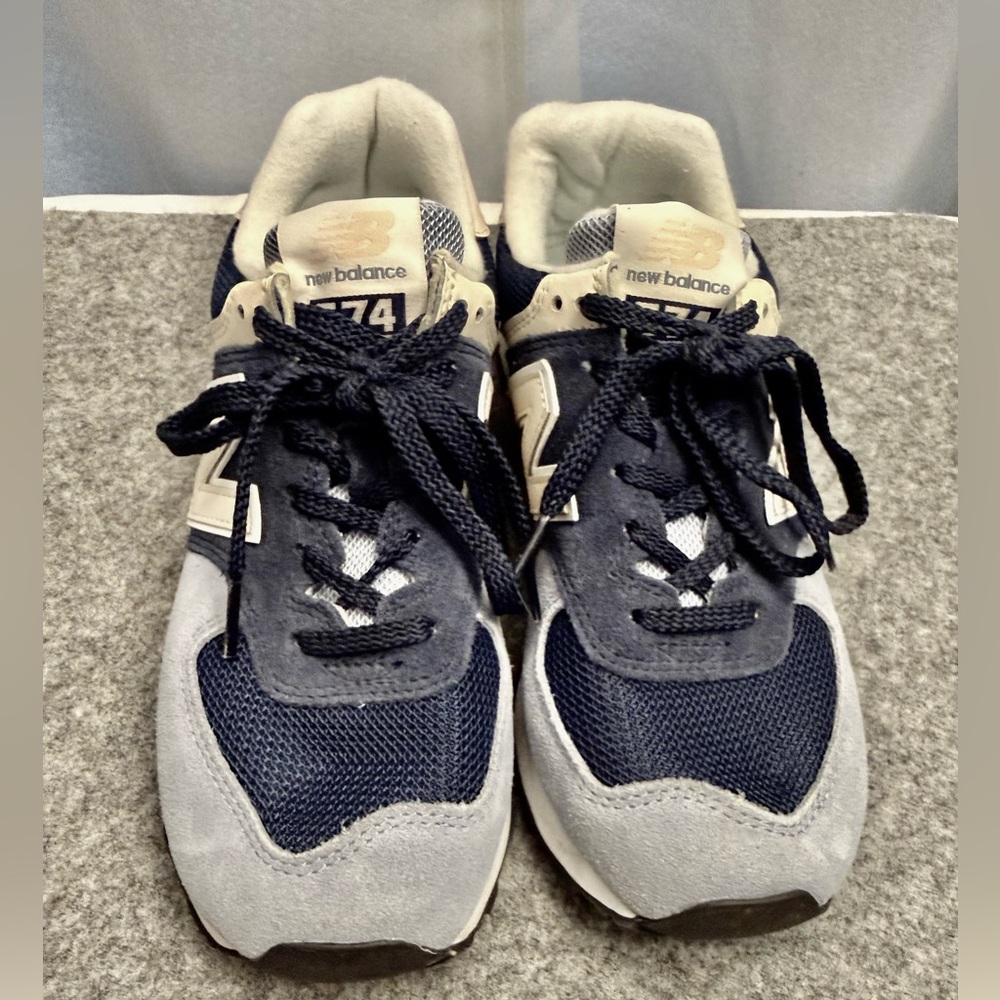 New Balance 574 Blue and Light Gray Sneakers